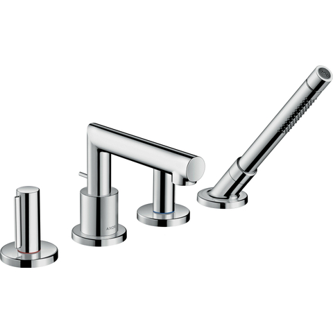 Axor Uno 3 4-gats badrandcombinatie met zero greep chroom SW99719