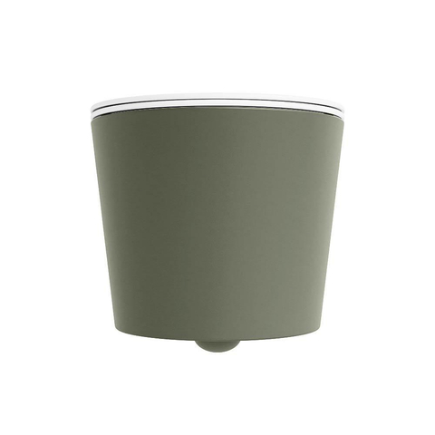 Mondiaz LAVIE hangtoilet – spoelrandloos – 36 x 53 cm – met softclose zitting – Army (groen), zitting Talc (wit) SW1208753