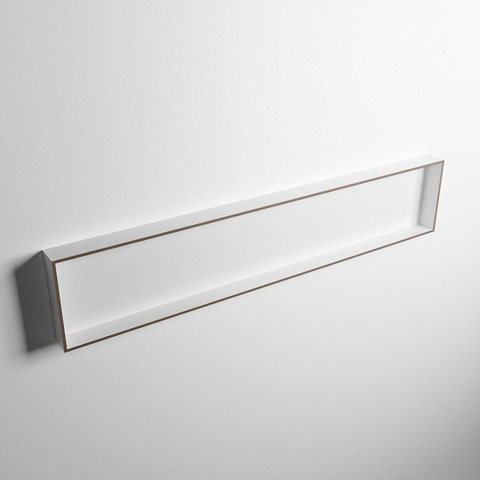 Mondiaz Easy nis 29.5x149.5x8cm voor Inbouw/opbouw 1 open vak Solid surface Talc/Smoke SW643739