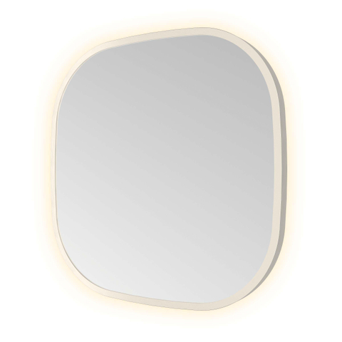 Hotbath &MORE Spiegel in aluminium frame / contour - 40x40cm - inclusief indirect LED - color changing - dimbaar - dottless - met afstandsbediening - geborsteld RVS 316 SW1246848
