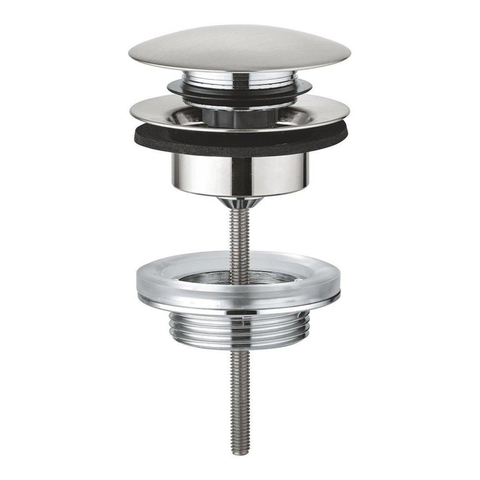 Grohe Lineare New Waterbesparende Wastafelkraan - XS-Size - met temperatuurbegrenzer - met klikwaste - Supersteel (RVS) SW97532