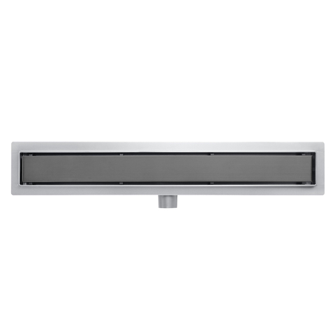 FugaFlow Eccelente Anta caniveau de douche - 80cm - grille fermée - bride de sol - Gunmetal PVD brossé SW1467925
