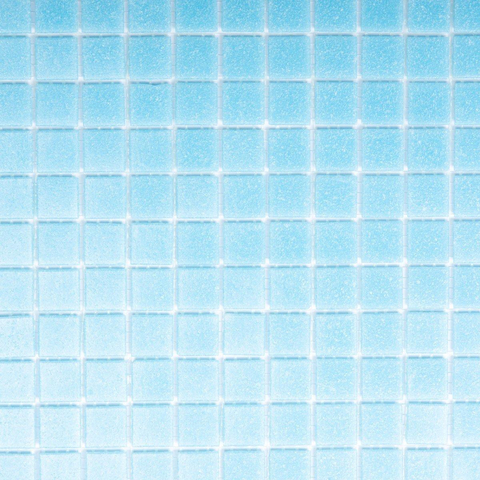 The Mosaic Factory Amsterdam carrelage mosaïque 32.2x32.2cm pour mur et sol intérieur et extérieur carré verre bleu clair SW62090