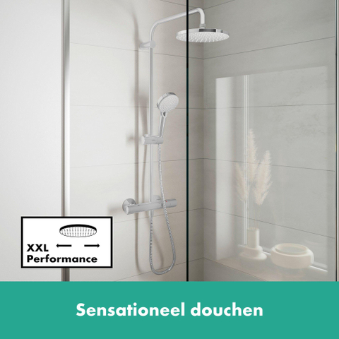 Hansgrohe Vernis Blend Showerpipe - 200 - 1jet - met douche - thermostaat - hoogglans chroom SW647130