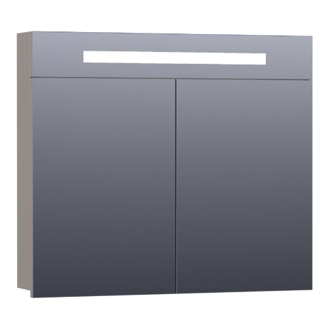 BRAUER Promise armoire de toilette – 80 x 70 x 15 cm – LED directe – Taupe mat SW371646