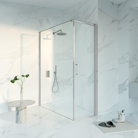 Fortifura Galeria Douchecabine - 60x160x200 - Profiel veiligheidsglas - antikalk - PVD - geborsteld RVS SW1444108