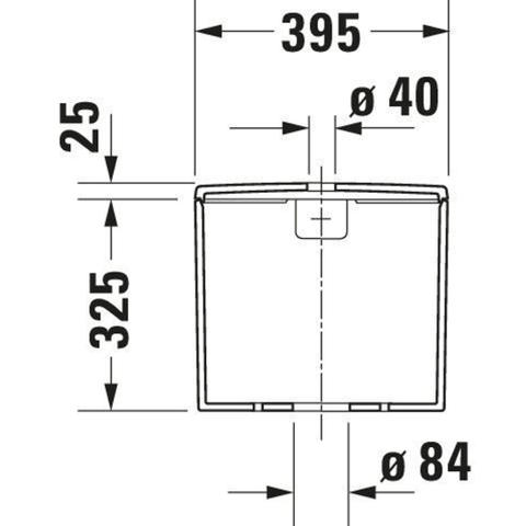 Duravit Me by starck reservoir 395x350x180mm single fl. inc/binnenw wit SW527900