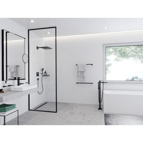 Hansgrohe AddStoris Q handdoekhaak dubbel - mat zwart SW651196