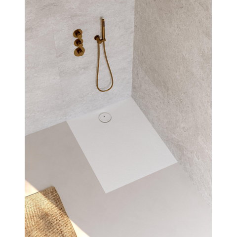 Riho Nuvia Douchevloer - 100x80cm - antibacterieel - purite - white matt SW1585118