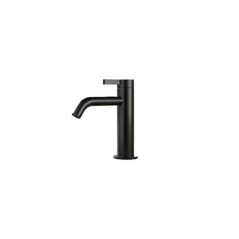 Hotbath Ace Wastafelmengkraan - laag - opbouw - zonder waste - PVD - zwart geborsteld SW1117572