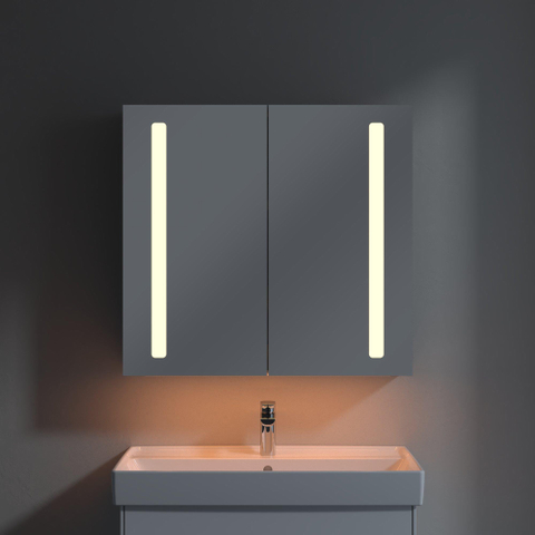 Villeroy & Boch my view 14 My view spiegelkast - 80x75cm - 2 deuren en led verlichting - zilver 1024980