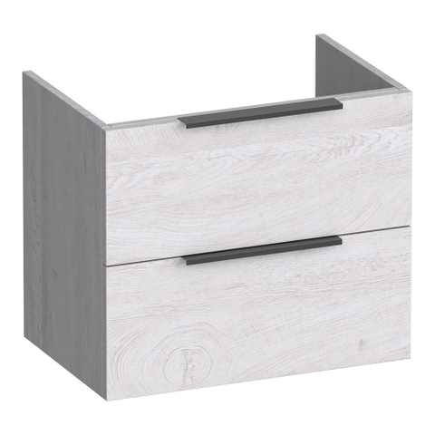 BRAUER Elevate meuble sous-lavabo peu profond 60 sans poignées rapportées 2 tiroirs softclose et 1 découpe pour siphon - Forest Seashell SW1200260