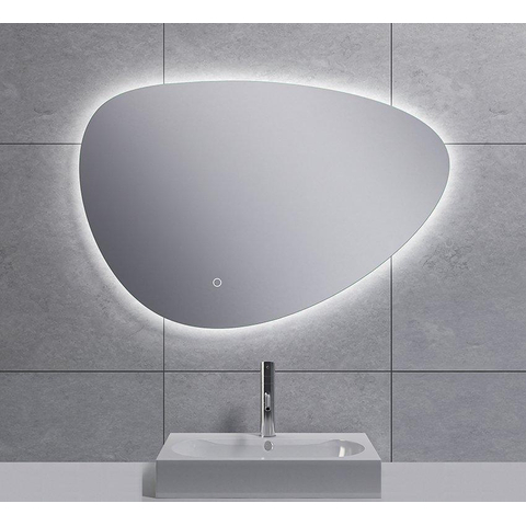 Wiesbaden Uovo Spiegel ovaal - met LED dimbaar en spiegelverwarming - 80cm SW484783