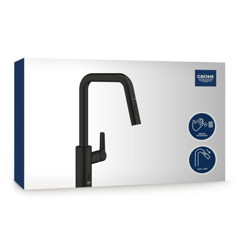 Grohe Start Keukenmengkraan - hoge uitloop - infrarood - matte black (mat zwart) SW1244508