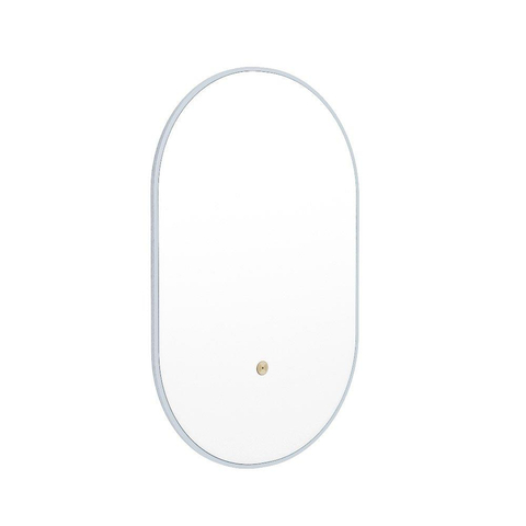 Mondiaz GLOW miroir – ovale – 45 x 90 cm – LED indirecte tout autour – capteur de mouvement – Clay (brun) SW1105198