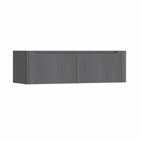 H&R Badmeubelen Juice Wastafelonderkast - 140x45x40cm - rechterhoek afgerond - 2 lades - geïntegreerde greep - Wenge SW1110283