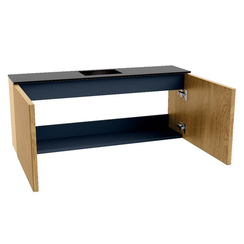 Mondiaz JOYA 100cm meuble de salle de bains - couleur Oak - Vasque FAYE position Milieu 1 trou de robinet couleur Urban. SW1421241