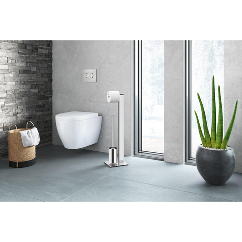 Zack Atore toiletbutler 18x72.6x20cm RVS Chroom Glans SW223242