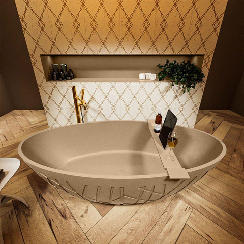 MONDIAZ ROCK Baignoire autoportante - 170x70cm - couleur Rosee / Rosee SW1015095