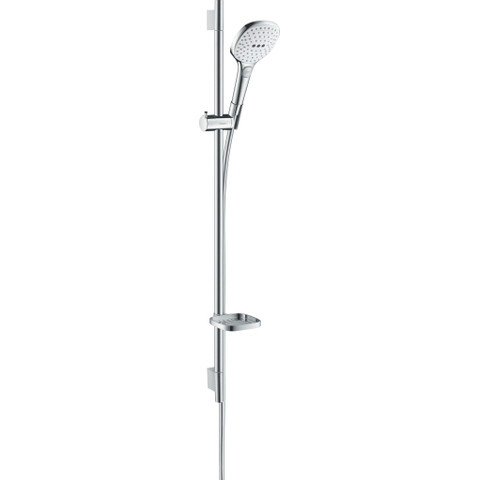 Hansgrohe Raindance Select E Doucheset - 120 - 3jet - ecosmart - met Unica - glijstang 90 cm en zeepschaal - hoogglans chroom GA20128