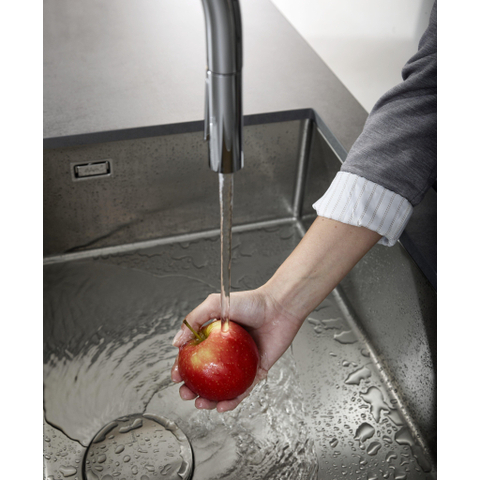 Hansgrohe Aquno Select M81 - 1 greeps keukenkraan - 170 uittrekbare vuistdouche - 3jet - sbox - hoogglans chroom SW878838