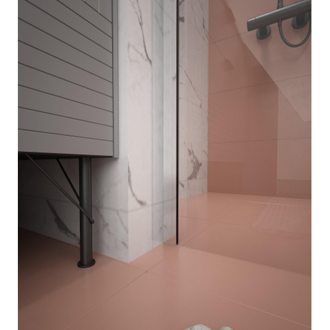 FugaFlow Efficiente Vetro 2.0 Inloopdouche - 110x200cm - wandprofiel - stabilisatiestang - helder glas - chroom SW1450232