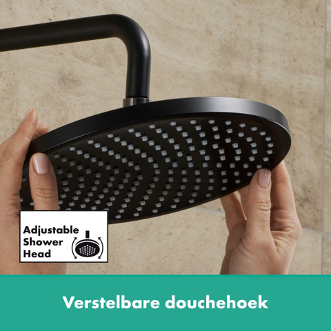 Hansgrohe Vernis Blend douche de tête - 20cm - rond - 1 jet - noir mat SW651583