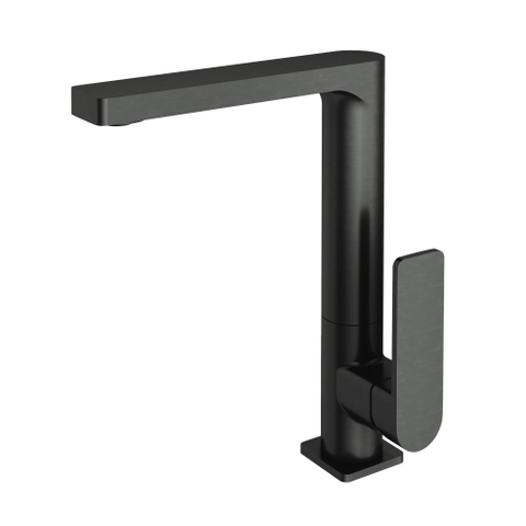 Hotbath Gal Wastafelmengkraan Draaibare uitloop - PVD - geborsteld gunmetal (antraciet) SW656133
