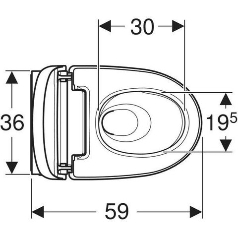 Geberit AquaClean Mera Classic douche-wc – met vaste zittingsring – föhn & geurafzuiging – wit, designafdekking wit SW1481051
