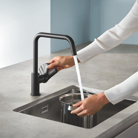 GROHE Get keukenkraan - met professionele sproeier - mat zwart SW1440592