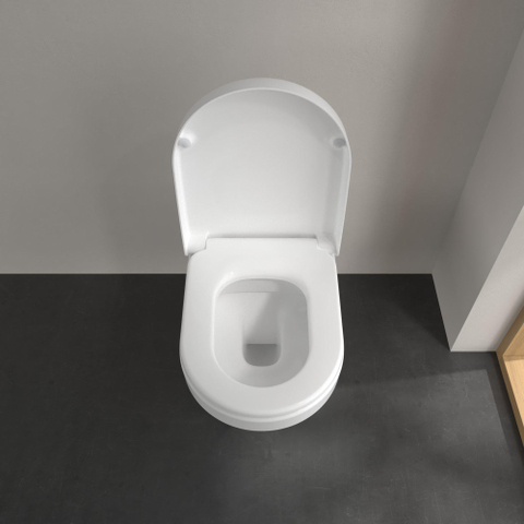 Villeroy & Boch Vicare Architecturawandcloset - diepspoel Vita - 37x70cm - zonder spoelrand CeramicPluswit - White Alpine (glans wit) SW106437