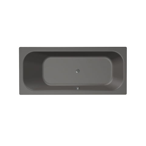Xenz Aruba Baignoire - 180x80x48 - bonde centrale - acrylique - anthracite SW103119