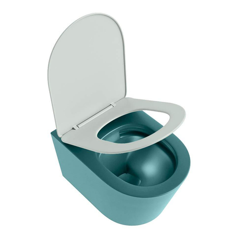 Mondiaz LAVIE WC suspendu – sans bride – 36 x 53 cm – avec abattant softclose – Smag (vert), abattant Greey (vert clair/gris) SW1208627