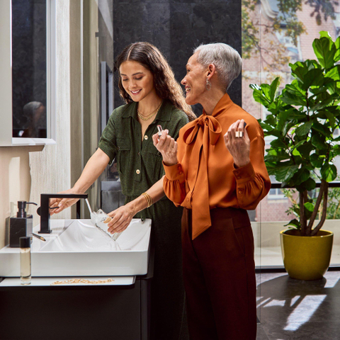 Hansgrohe Tecturis E Eengreeps wastafelkraan - 110 Fine - coolstart - met PopUp - trekwaste - mat zwart SW918803