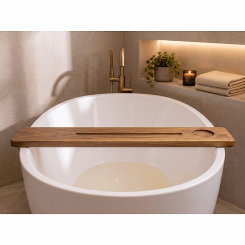Saniclass Axess Planche de baignoire - 95x15cm - bois de chêne - noyer pur SW1581569