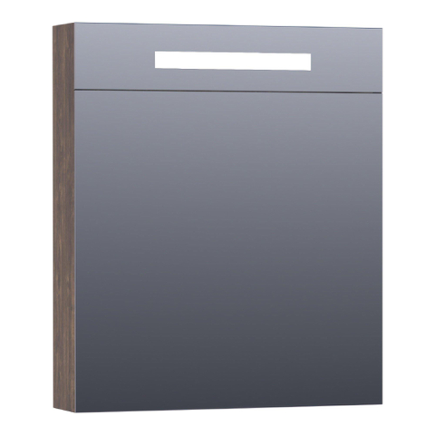 BRAUER Promise Deluxe armoire de toilette – 59 x 70 x 15 cm – LED directe – ouverture à gauche – Grove (noyer) SW371722