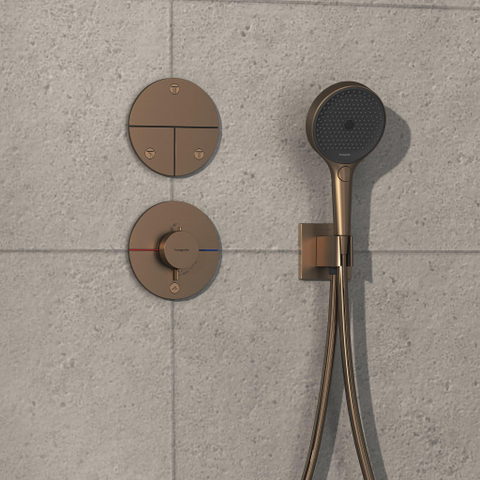 Hansgrohe Showerselect Comfort S thermostatique encastrable pour 1 fonction brushed bronze SW918069