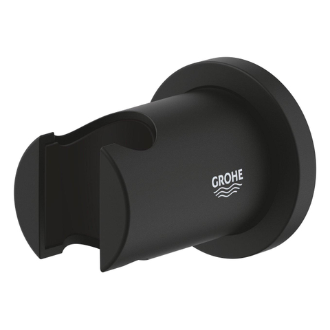 Grohe Rainshower Handdouchehouder - niet verstelbaar - ronde rozet - phantom black (zwart) SW901385