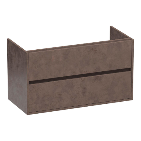 BRAUER Adore meuble sous-lavabo - 100x46x55cm - 2 tiroirs softclose - sans poignées - 1 découpe pour siphon - Erosion SW1198217