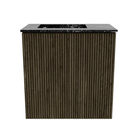 Mondiaz JOYA-DLUX Meuble de salle de bains - 40cm - couleur Shadow - Vasque FAYE position Gauche Sans trou de robinet couleur Lava SW1422841