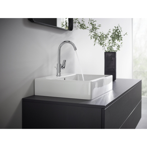 Hansgrohe Logis Eengreeps wastafelmengkraan - 210 draaibare uitloop - met PopUp - trekwaste - hoogglans chroom 0605655