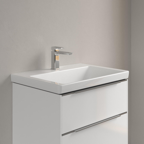 Villeroy & Boch Subway 3.0 meubelwastafel - 65x47x16.5cm Rechthoek - 1 kraangat - zonder overloopgat Ceramic - White Alpine (glans wit) SW702148