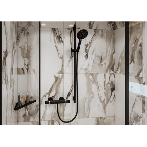 Hansgrohe Ecostat Comfort Douchekraan - thermostatisch - met koppelingen - thermostaat - mat zwart SW297289