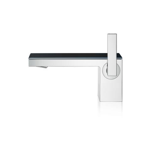 Hansgrohe AXOR MyEdition robinet de lavabo 70 avec verre noir avec garniture push-open saillie 15,1cm chrome SW241672