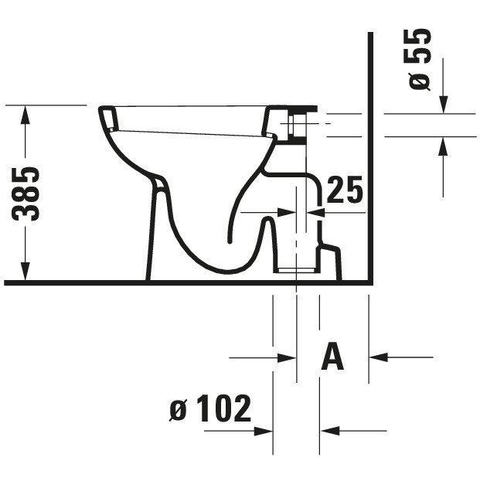 Duravit D-code Closet staand - 530mm - diepspoel verticale afv - wit 0315136