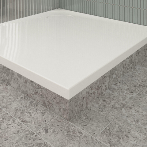 Villeroy & Boch Ecora douchebak - 80x80x3.5cm - hoekafvoer - white alpine (wit) SW1558955