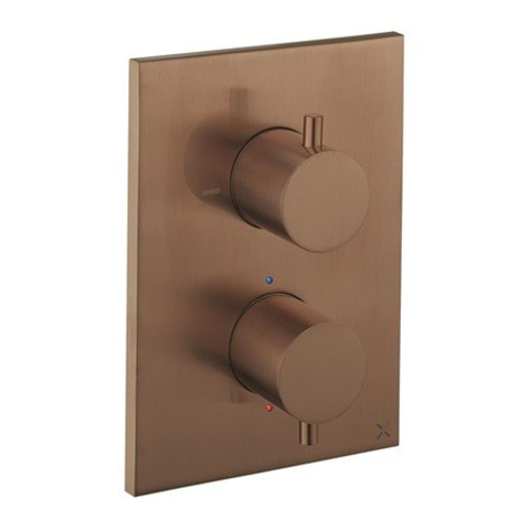 Crosswater MPRO Crossbox 1 cadre de sortie et clapets bronze brossé SW1176878
