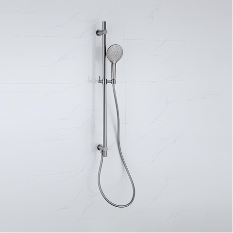 Fortifura Calvi Glijstang - 90cm - met geïntegreerde - wandaansluitbocht - geborsteld gunmetal (antraciet) SW1413838