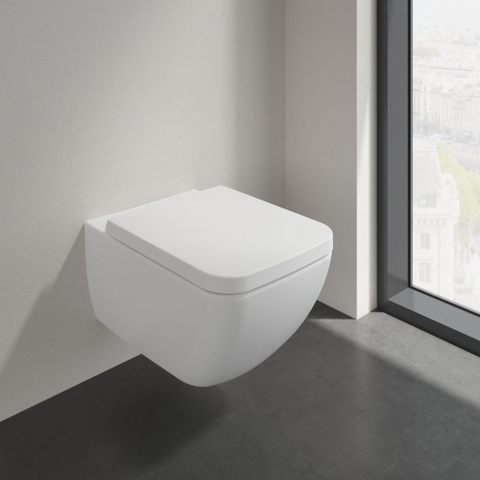 Villeroy & Boch venticello wandcloset - diepspoel DirectFlush - 37.5x56cm CeramicPlus - Stone White (mat wit) SW209653