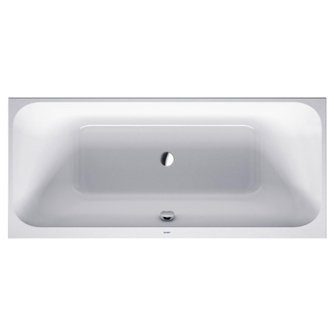 Duravit Happy D.2 Kunststof inbouwbad acryl rechthoekig - met 2 rugsteunen - 180x80x46cm - zonder poten - zonder ommanteling - glans wit SW54606
